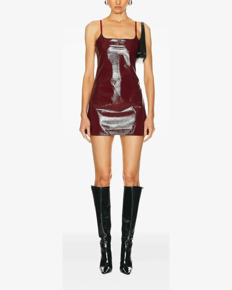 Courrèges Minikleid mit eckigem Ausschnitt - Rot Rot