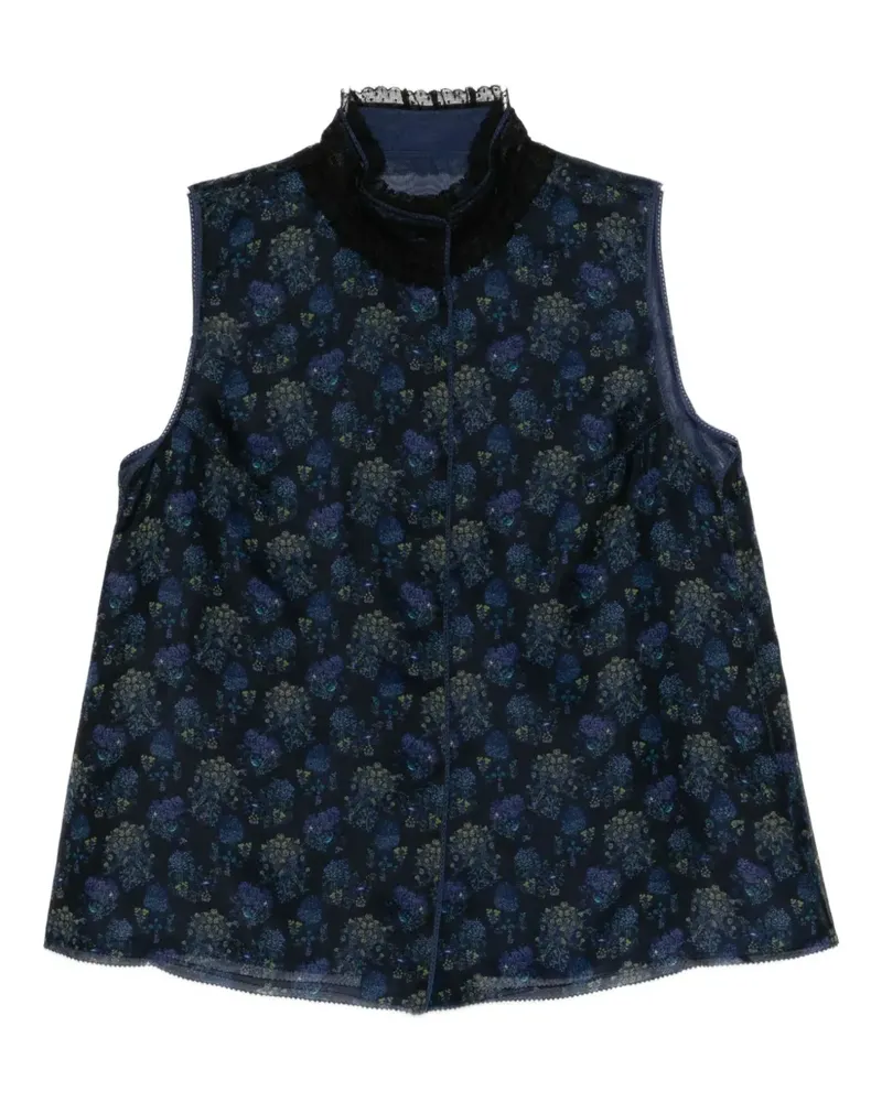 SHIATZY CHEN Scape-of-Curve Weste mit Print - Blau Blau
