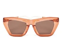Sonnenbrille mit geometrischem Gestell - Orange