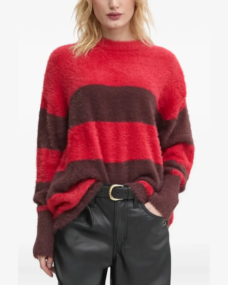 G-STAR RAW Gestreifter Pullover - Rot Rot