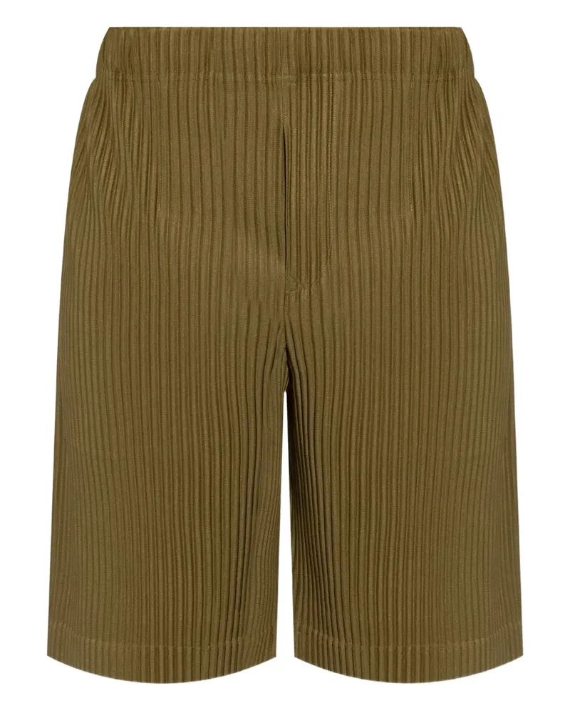 Issey Miyake Plissierte Shorts - Grün Grün