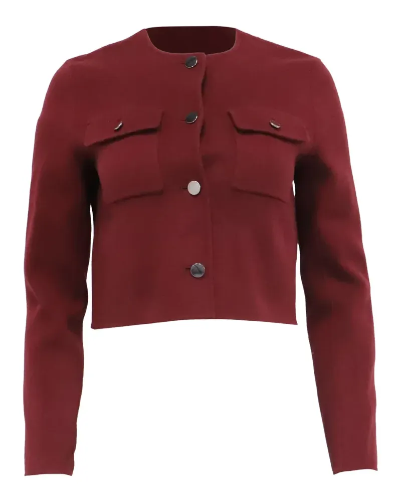 Theory Cropped-Cardigan - Rot Rot