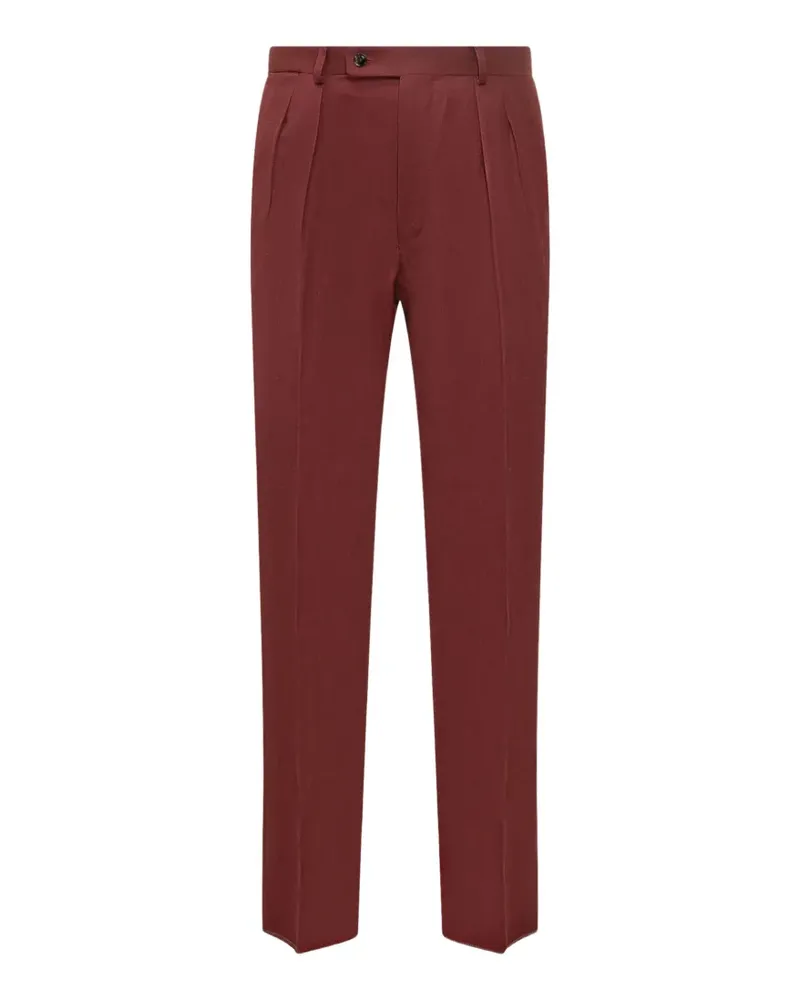 Gabriele Pasini pleated pressed-crease trousers - Rot Rot