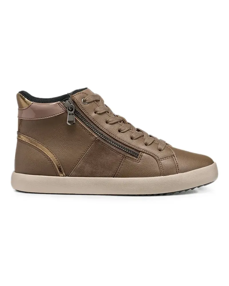Geox Blomiee panelled high-top sneakers - Braun Braun