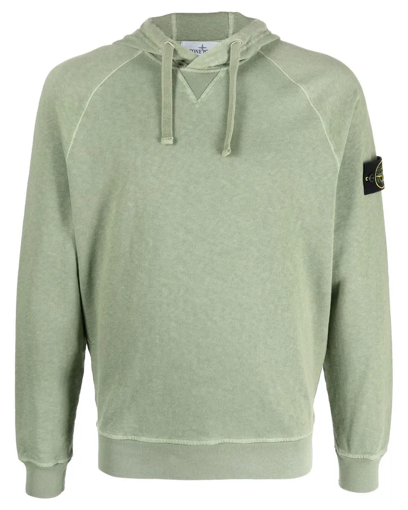 Stone Island Hoodie mit Kompass-Patch Grün