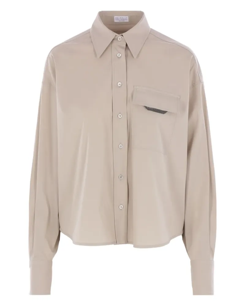 Brunello Cucinelli monili-detail shirt - Nude Nude