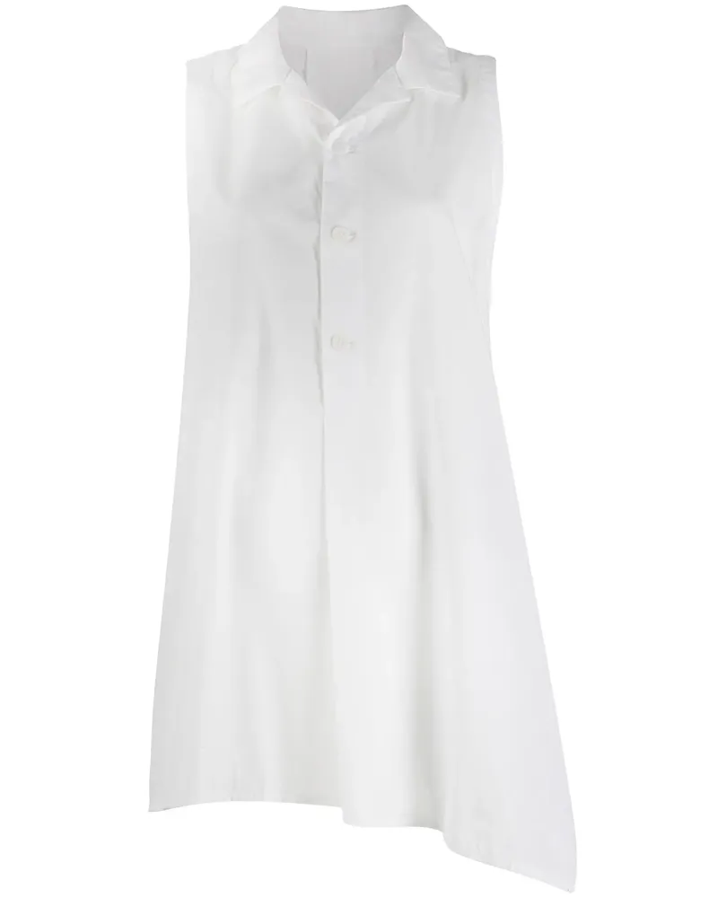 Yohji Yamamoto Asymmetrisches Hemd - Weiß Weiß