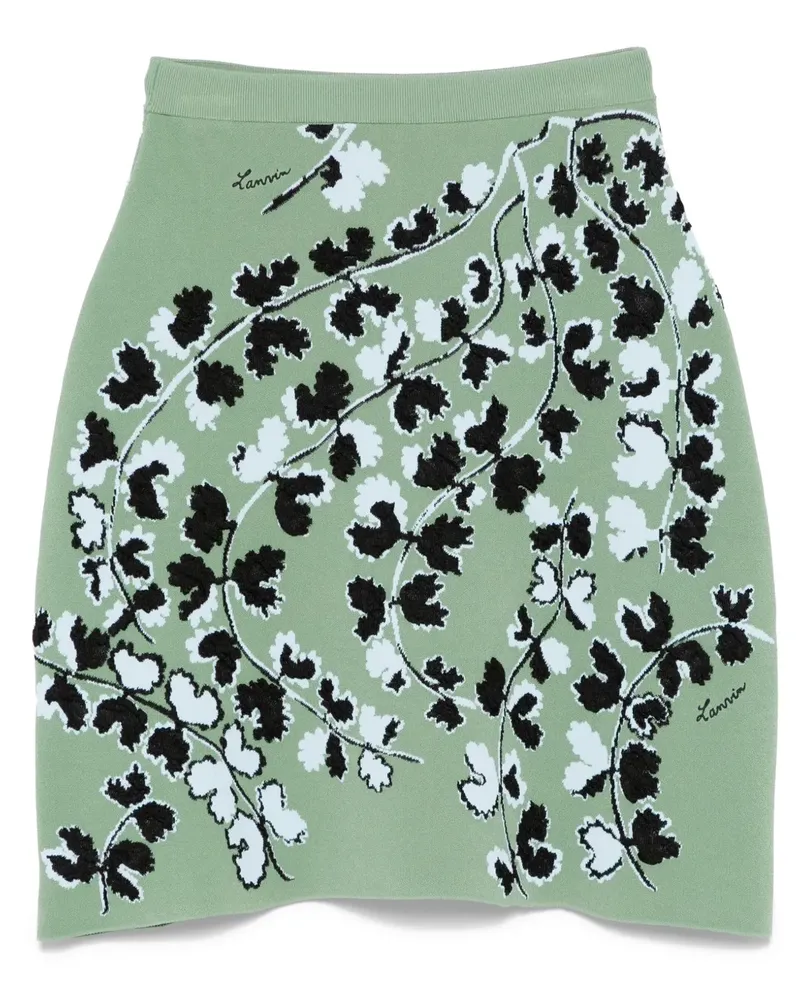 Lanvin Minirock mit Jacquard-Blumenmuster - Grün Grün