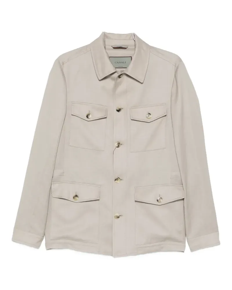 Canali four-pocket button-up jacket - Nude Nude