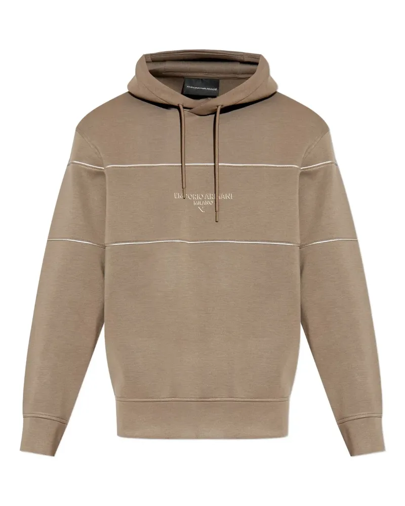 Emporio Armani Hoodie mit Logo-Print - Nude Nude