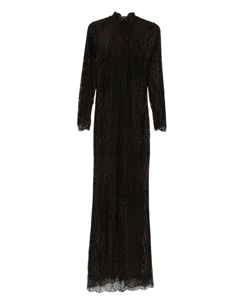 Tom Ford Maxikleid mit Leoparden-Print - Schwarz Schwarz