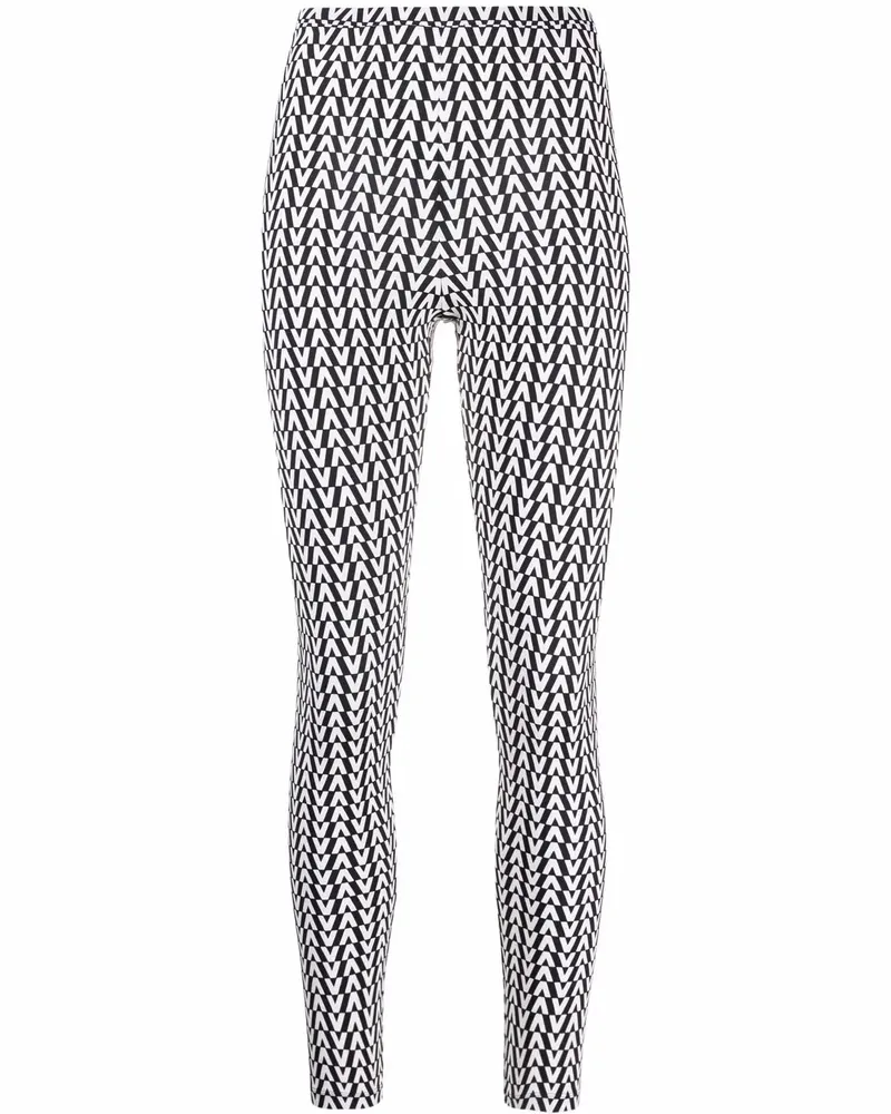 Valentino Garavani Leggings mit Logo-Print - Schwarz Schwarz