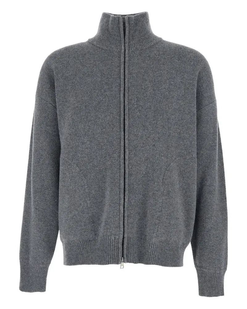 Roberto Collina Cardigan mit Stehkragen - Grau Grau