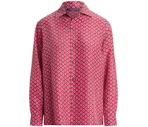 Cagney Seidenbluse mit Print - Rosa