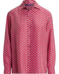 Ralph Lauren Cagney Seidenbluse mit Print Rosa