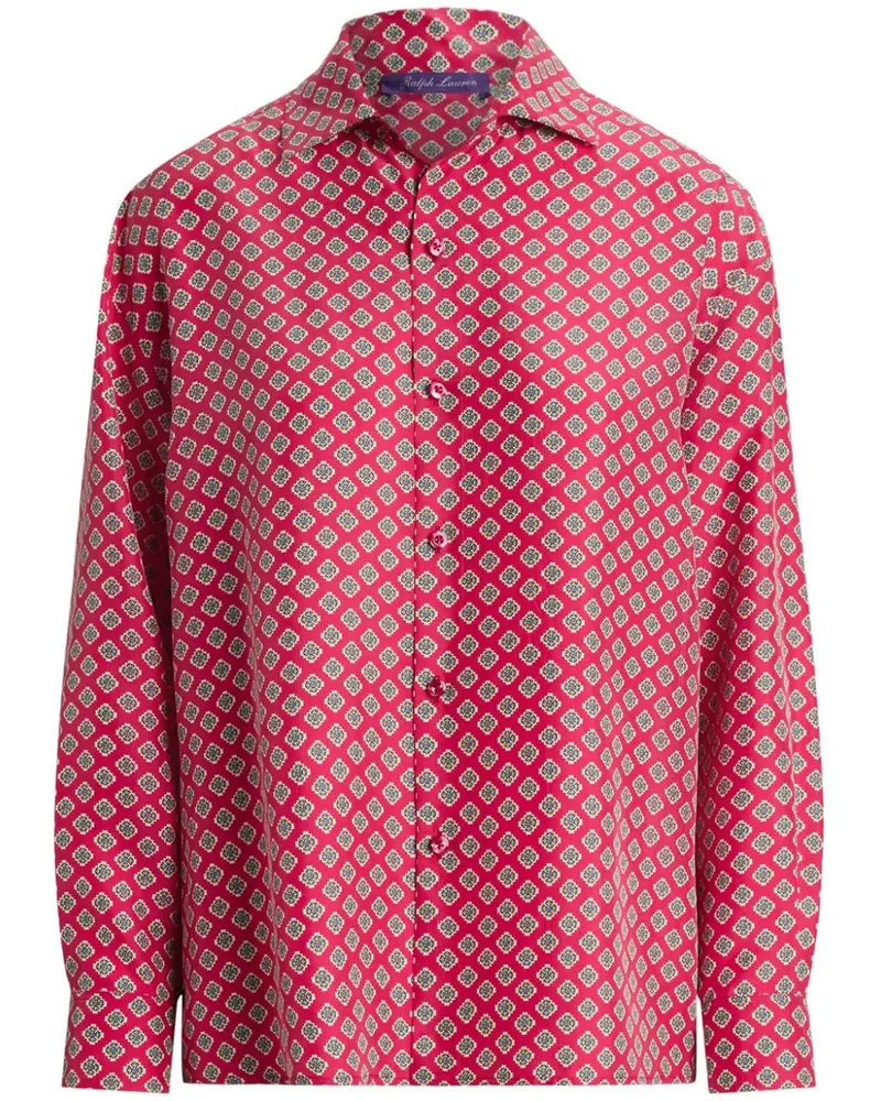 Ralph Lauren Cagney Seidenbluse mit Print - Rosa Rosa