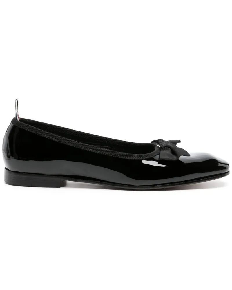 Thom Browne Opera Ballerinas aus Lackleder Schwarz