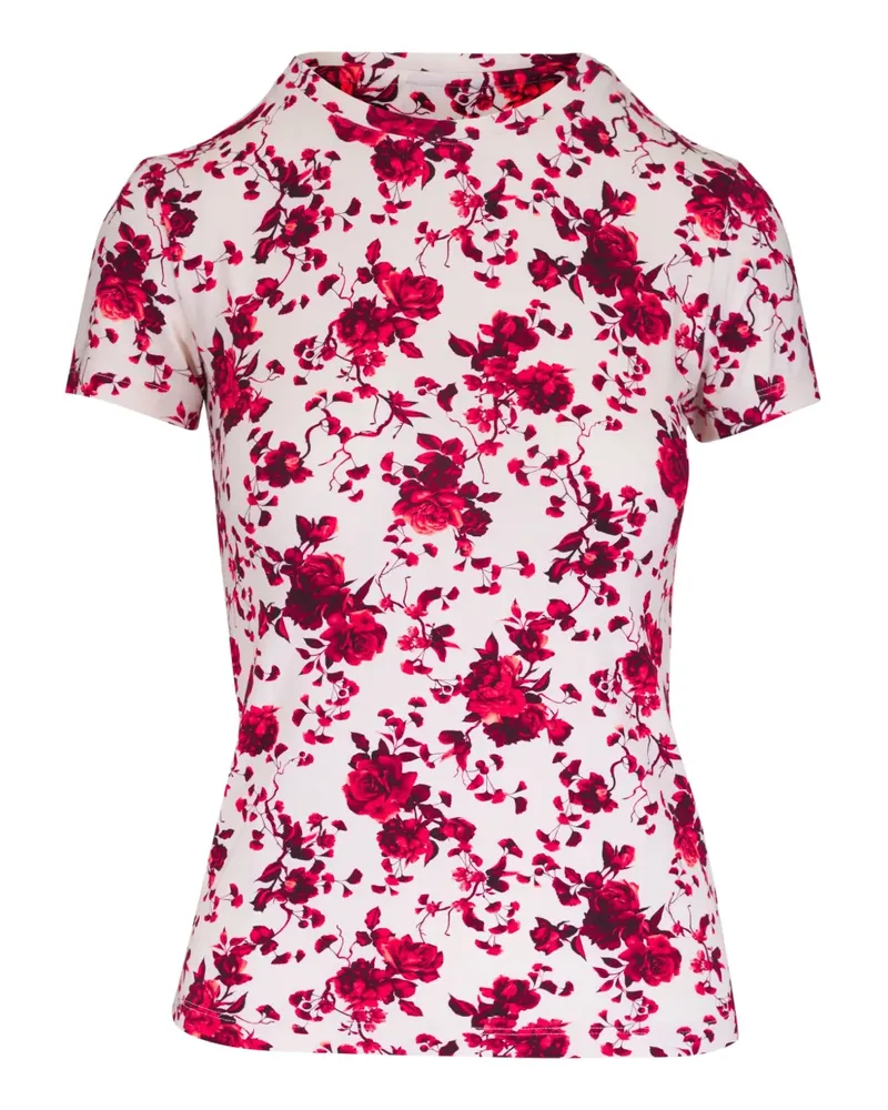 L'Agence T-Shirt mit Blumen-Print - Rot Rot