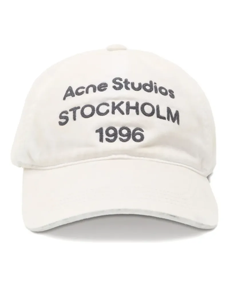 Acne Studios 1996 Baseballkappe mit Stickerei - Weiß Weiß