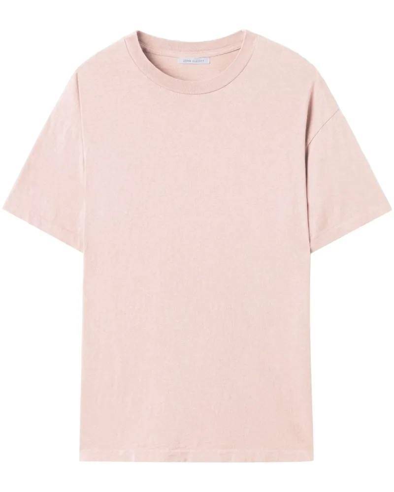 John Elliott + Co T-Shirt mit rundem Ausschnitt Rosa