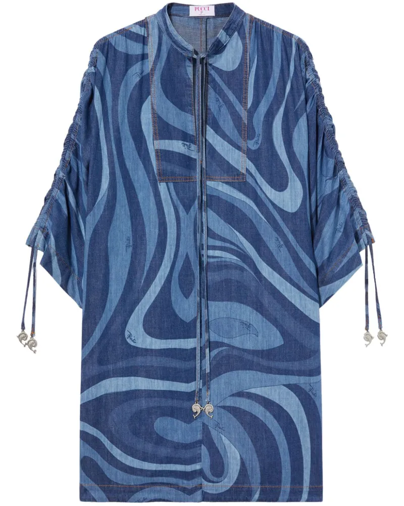 Emilio Pucci Kleid mit Print - Blau Blau
