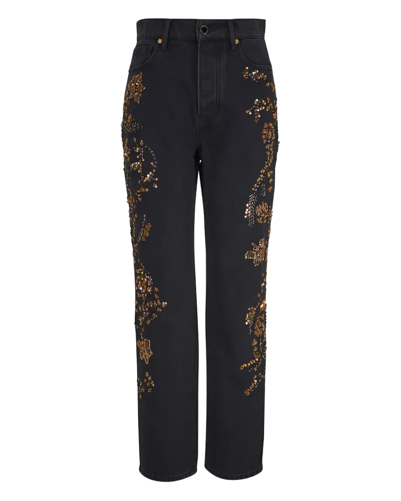 Veronica Beard Daniela Jeans mit Verzierung - Schwarz Schwarz