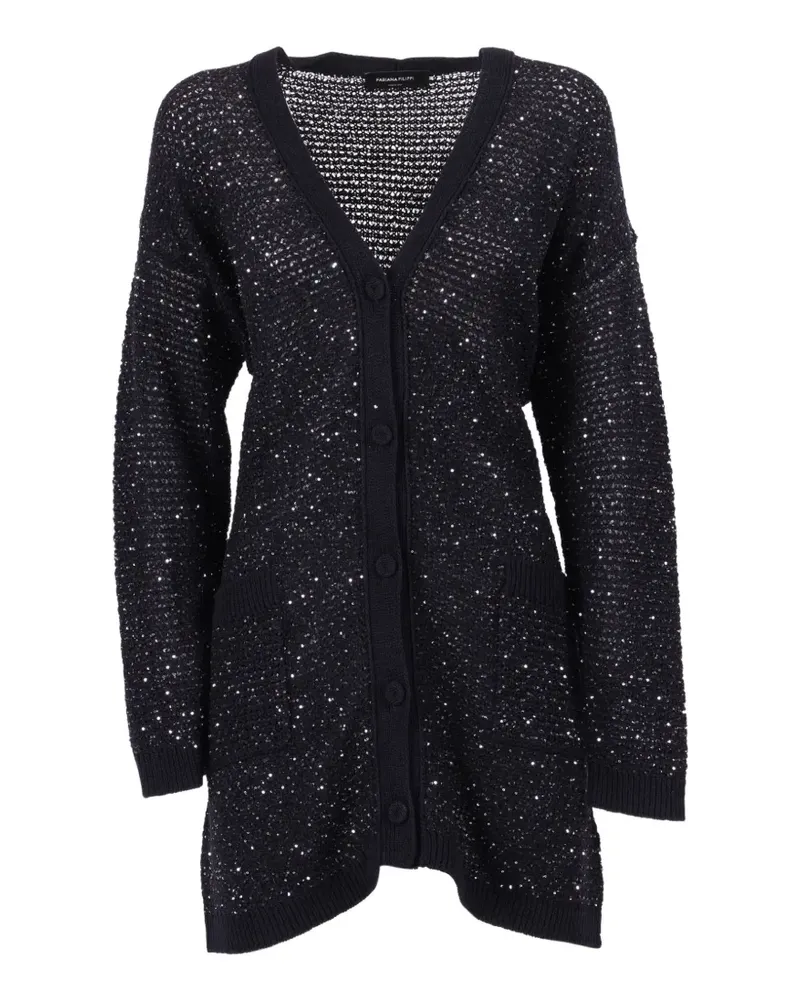 Fabiana Filippi sequin-embellished oversized cardigan - Blau Blau