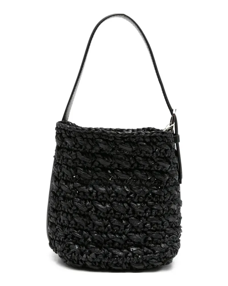 Totême small belt-strap tote bag - Schwarz Schwarz
