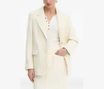 Sakko mit Fischgrätenmuster - Nude