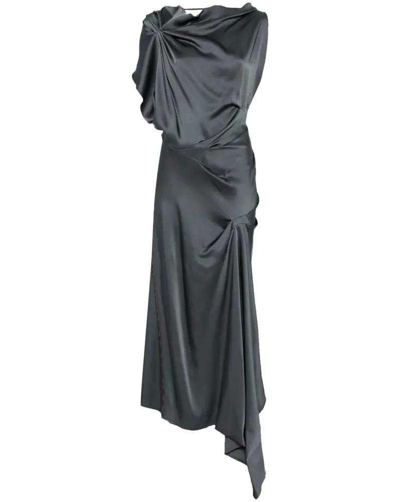 Victoria Beckham Asymmetrisches Midikleid - Grau Grau