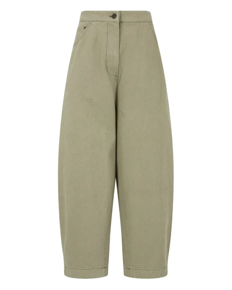 STUDIO TOMBOY elastic-waist patch-pocket trousers - Grün Grün