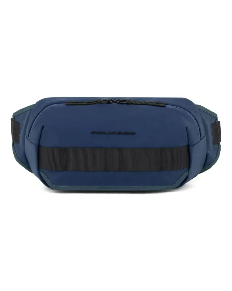 Piquadro Gürteltasche mit Logo-Applikation - Blau Blau