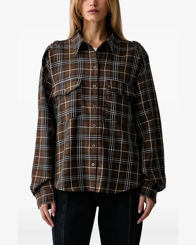 Gestuz GZaleya check-print shirt - Braun Braun