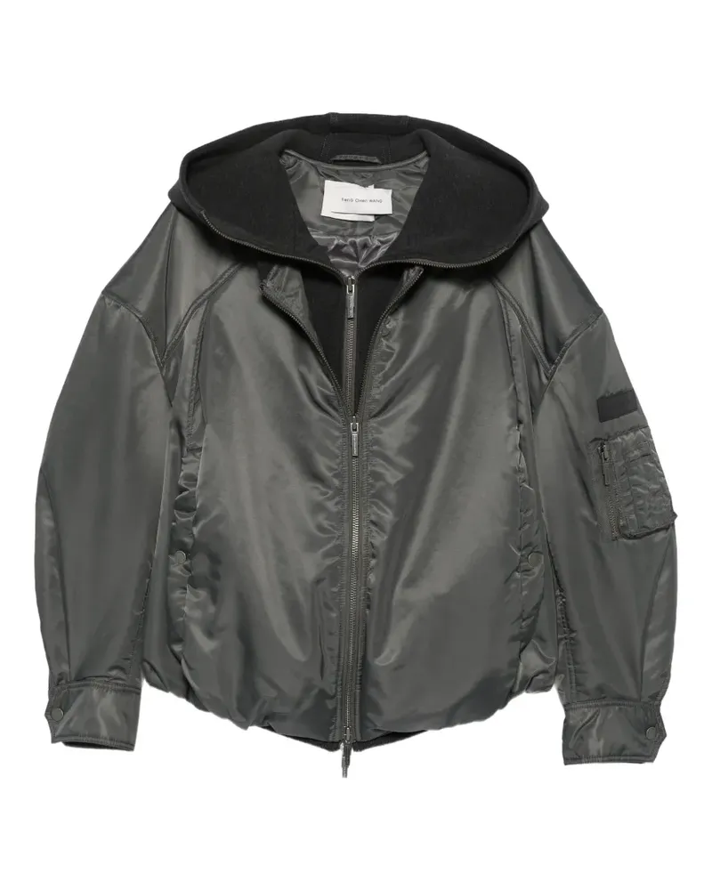 Feng Chen Wang Bomberjacke im Layering-Look - Grau Grau