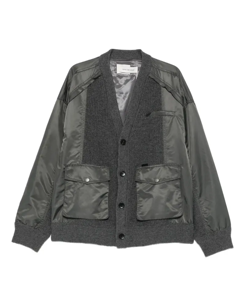 Feng Chen Wang layered bomber jacket - Grau Grau