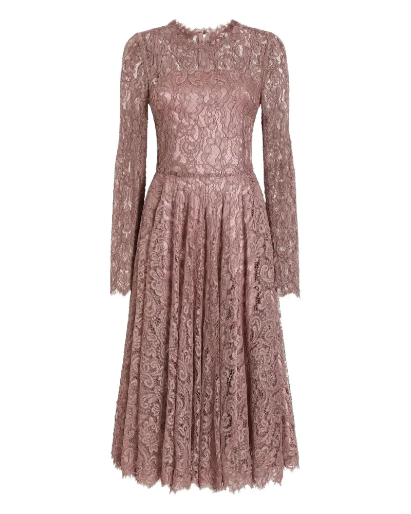 Dolce & Gabbana Langärmeliges Spitzenkleid - Rosa Rosa