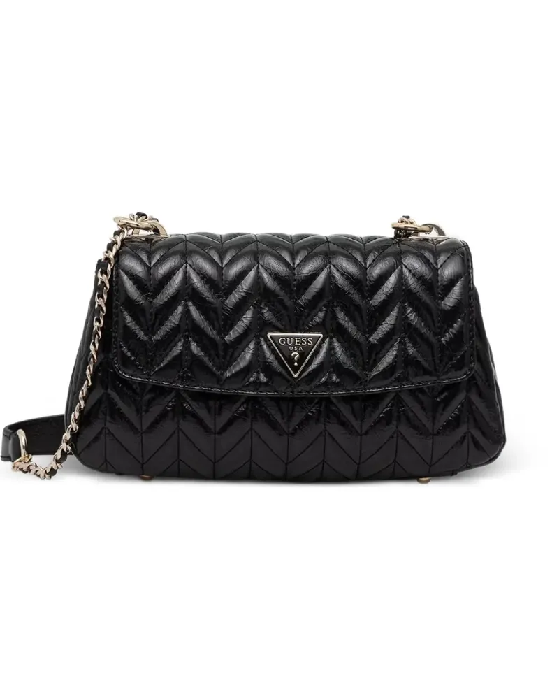 Guess Cheryl quilted chevron-stitch cross body bag - Schwarz Schwarz