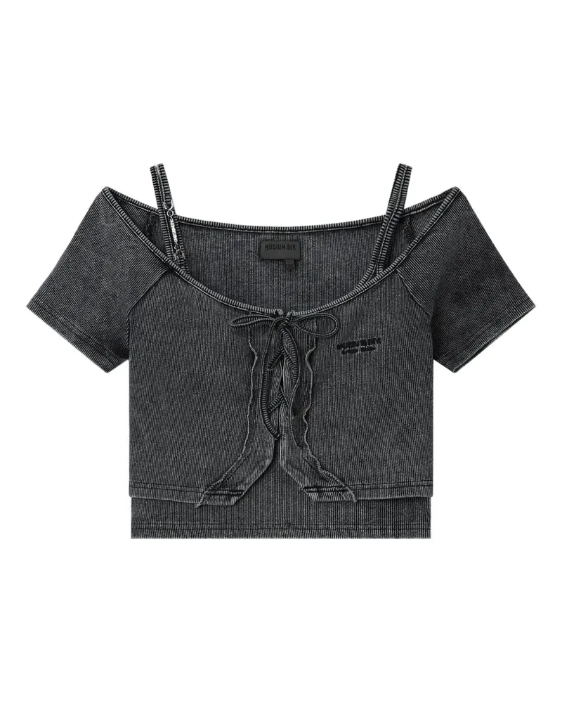 Musium Div. shoulder straps crop top - Grau Grau