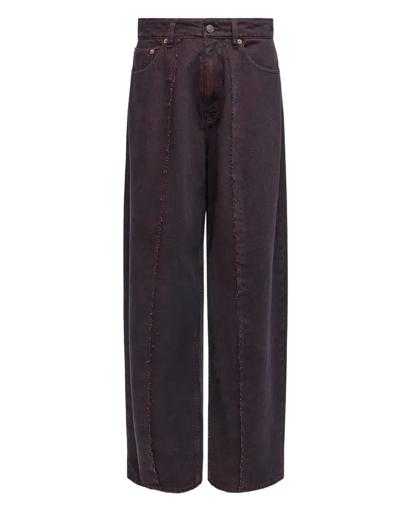 Maison Margiela Jeans mit Logo aus einer Naht - Violett Violett