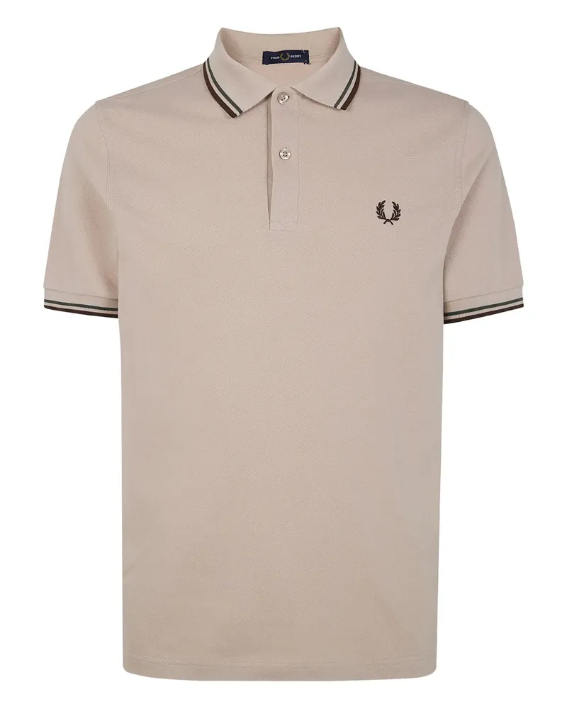 Fred Perry Poloshirt mit Lorbeerkranz-Print - Nude Nude
