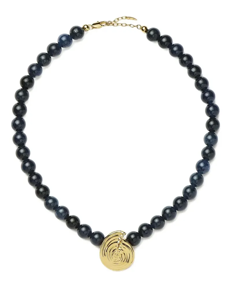 Missoma spiral-pendant beaded necklace - Blau Blau