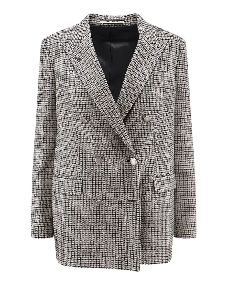 Tagliatore check double-breasted blazer - Grau Grau