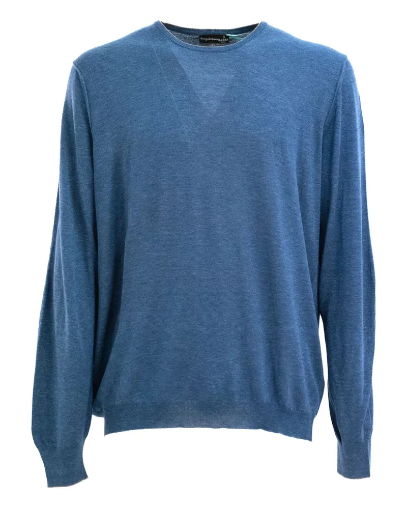 BARBA Pullover mit Rundhalsausschnitt - Blau Blau