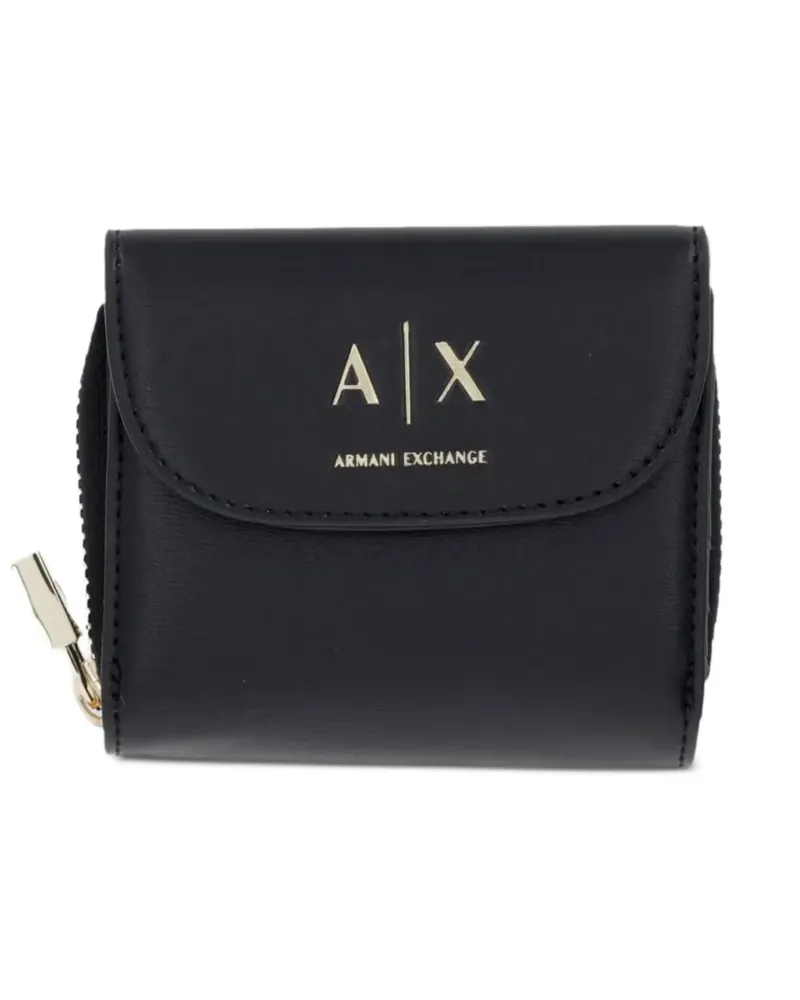 Armani Exchange Portemonnaie mit Logo-Print - Schwarz Schwarz