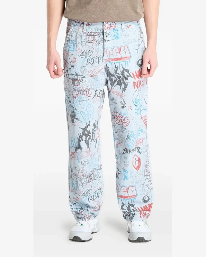 Ripndip Marker Jeans mit Graffiti-Print - Blau Blau