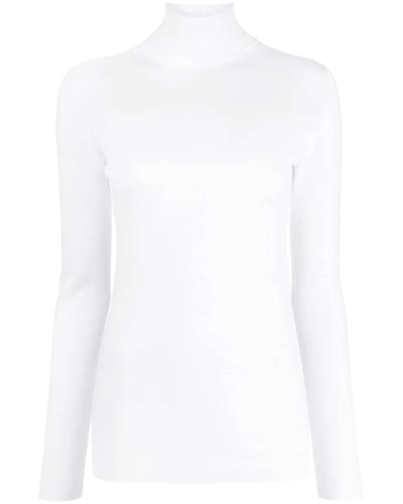 Fabiana Filippi Gerippter Rollkragenpullover - Weiß Weiß