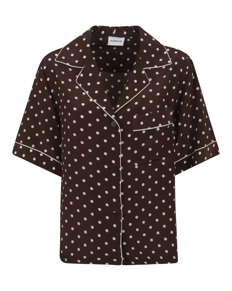 P.A.R.O.S.H. polka dot shirt - Braun Braun