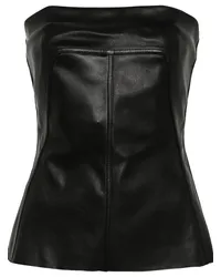 Rick Owens Bustier aus Nappaleder Schwarz