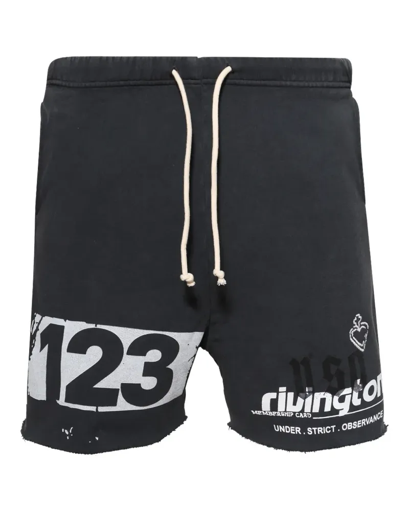 RRR123 Membership Uso Shorts mit Kordelzug - Schwarz Schwarz