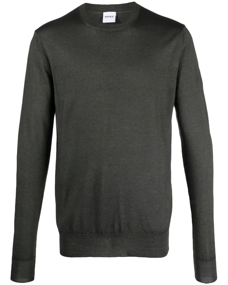 ASPESI Melierter Pullover - Grau Grau